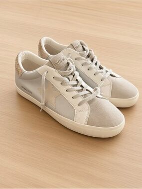 Vintage Havana Star Sneakers Silver White Snakeskin